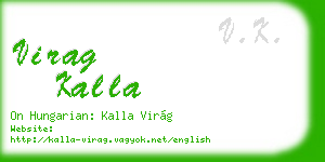virag kalla business card