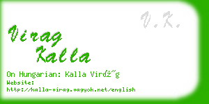 virag kalla business card